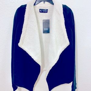 NWT Supernova Black and white Sherpa jacket
